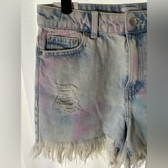 NWT True Craft Belk Denim Shorts High Rise Waist Jean Frayed Distressed Size 7 - Picture 4 of 10